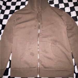 Brown zip up